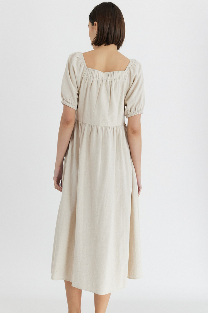 Kate Linen Midi Dress-Final Sale