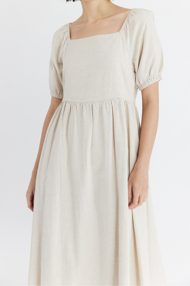 Kate Linen Midi Dress-Final Sale