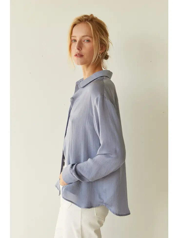 Ocean Satin Top-Final Sale