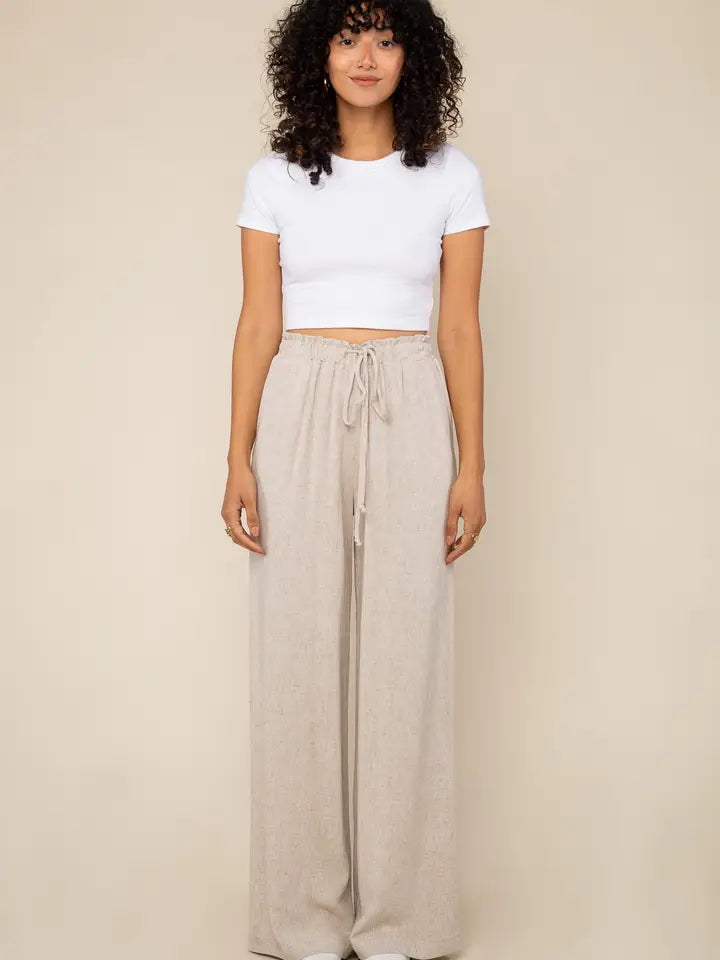 Linen Drawstring Pants