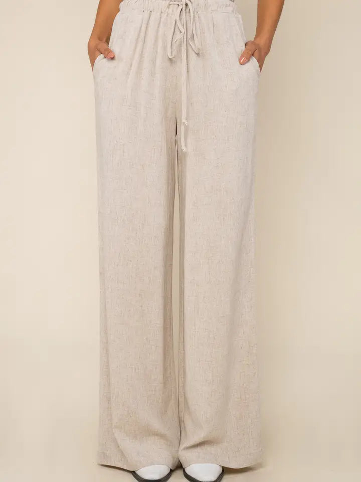 Linen Drawstring Pants