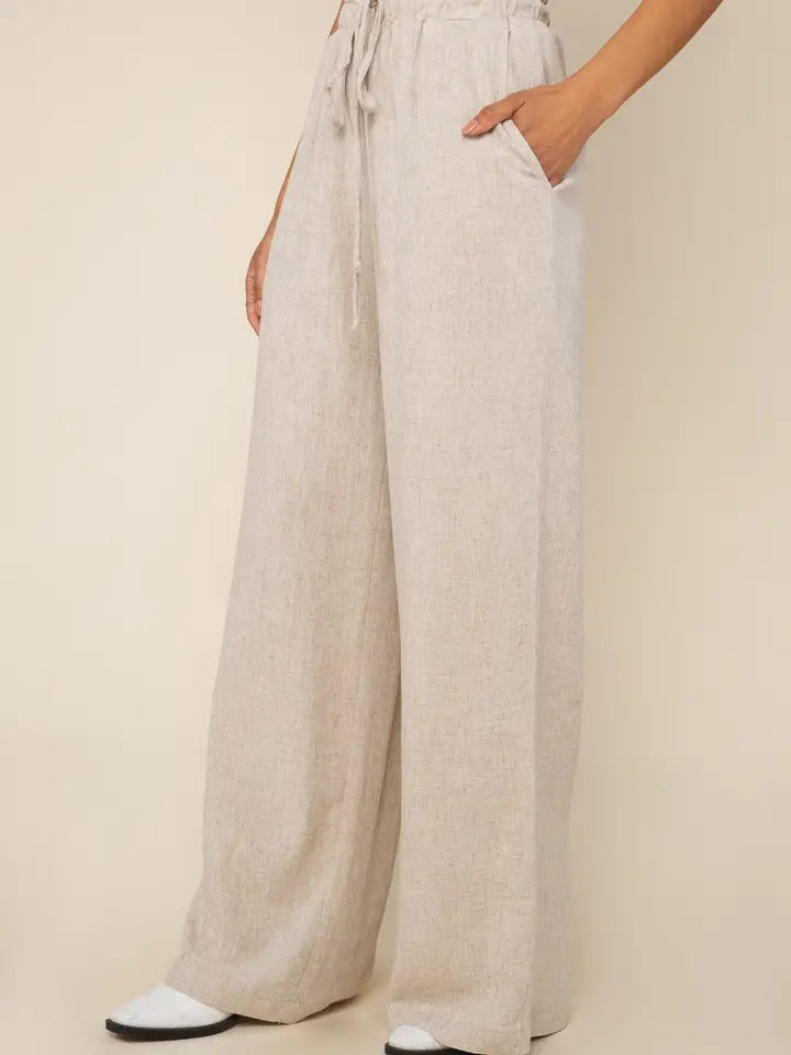 Linen Drawstring Pants